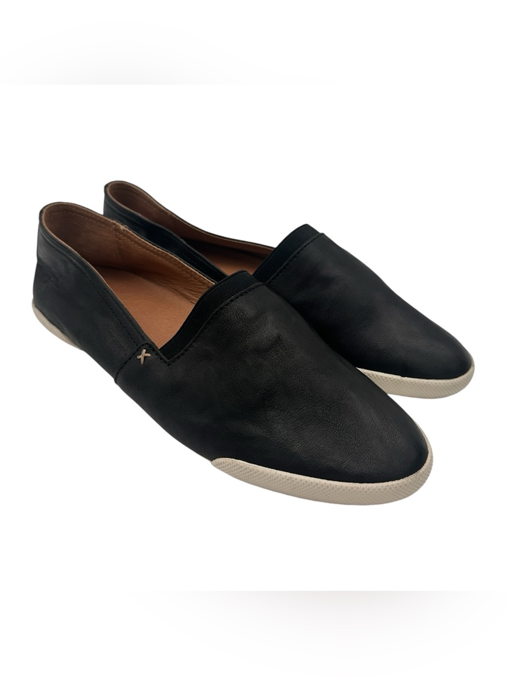 FRYE Leather Women's Melanie Slip On Flats in Black US Size 10 Medium